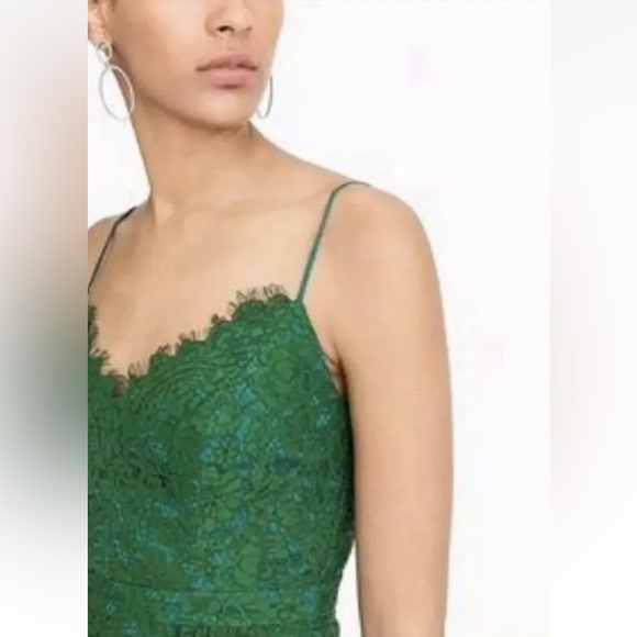 J. Crew Emerald Green Lace Midi Dress 👗 - Picture 4 of 8